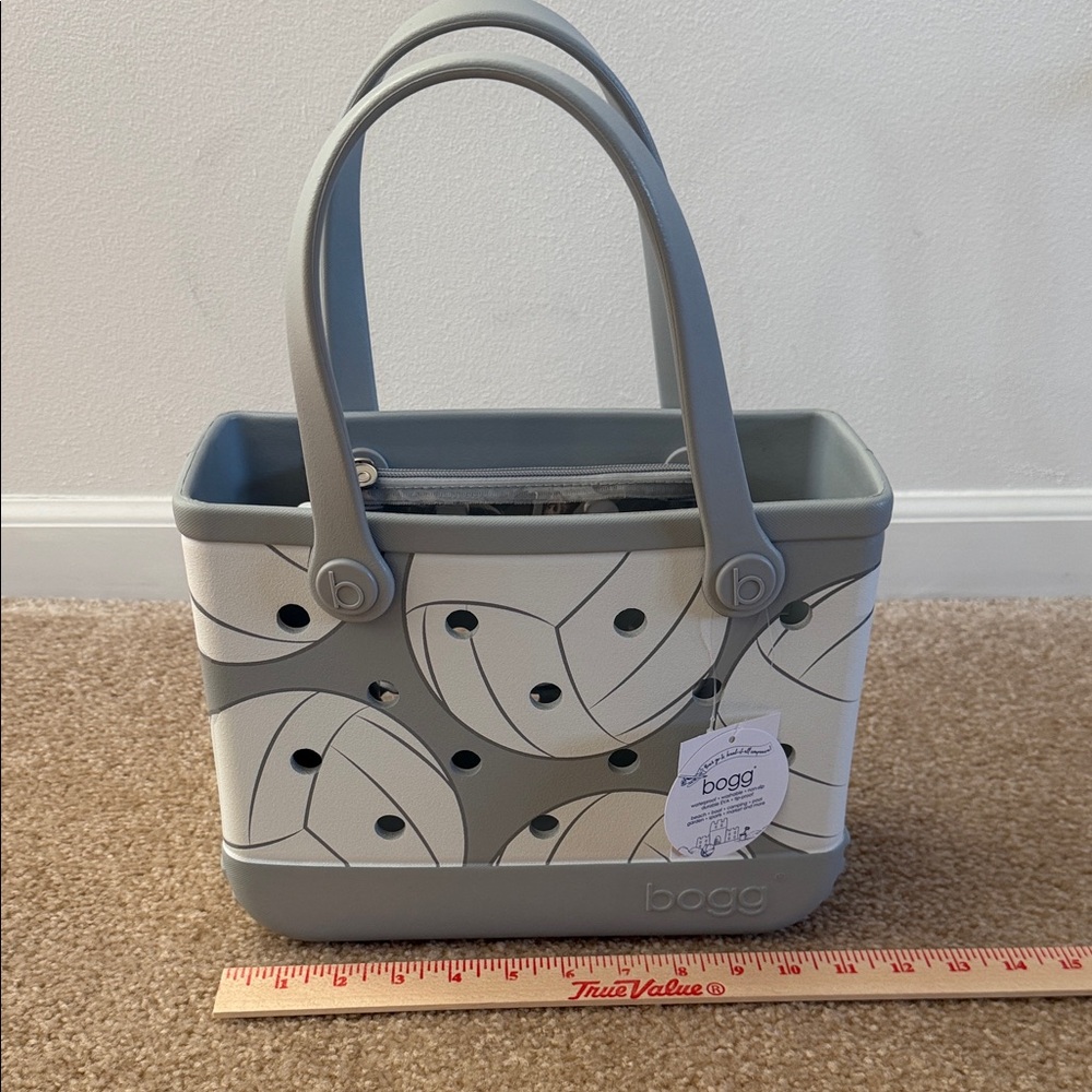 Bogg Bag- Bitty Boggs Grey Volleyball Print - NWT